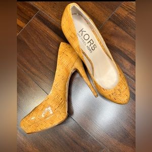 Michael KORS Cork High Heels size 8 1/2